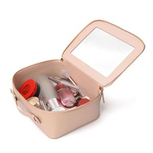 Sacs de toilette transparents BSCI pour voyager, boîte de toilette haut de gamme en nylon PU, étanche, transparente, en PVC, portable pour les voyages - Product Image 3