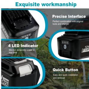 For <strong>18V</strong> Power Tools Type-C Charging Port 4Ah <strong>5Ah</strong> 3Ah-6Ah <strong>Battery</strong> for BL1830 BL1830B BL1840 BL1840B BL1850 BL1850B - Product Image 4