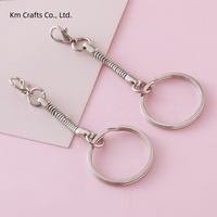 Lot de porte-clés plats en alliage de zinc de 25 mm, fermoirs mousquetons à ressort pour la fabrication de bijoux et accessoires de porte-clés DIY