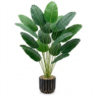 YOPIN-6123 Plantes artificielles en pot de 30 pouces, collection de feuilles vertes, pour la décoration de la maison