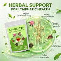 Tisane aux herbes pour le système lymphatique, Mélange de tisanes aux racines de pissenlit et de guimauve, Formule végétale naturelle, Tisane quotidienne