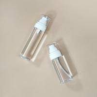 Flacon pulvérisateur rond transparent en plastique PET de 50 ml, 100 ml, 120 ml, flacon de toner à brume fine en plastique