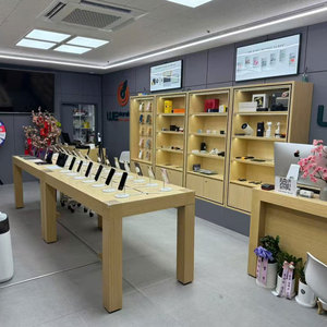 Bàn trưng bày, giá đỡ và tủ trưng bày bằng gỗ hiện đại, có thể tùy chỉnh dành cho cửa hàng điện thoại di động, thiết kế miễn phí - Product Image 2