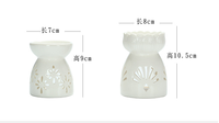 Offre Spéciale Portable blanc gris céramique bougie cire fondre brûleur populaire parfum plus chaud pour parfum Orange jasmin diffuseur