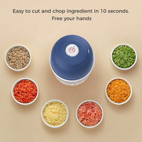 Mini hachoir automatique pour ail et oignon, coupe-légumes domestique facile avec alimentation par batterie