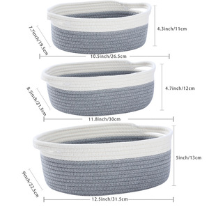 Storage <strong>Baskets</strong> Cotton Rope <strong>Basket</strong> Clothes Organize <strong>Children</strong> Toy Box <strong>Laundry</strong> <strong>Basket</strong> Organizer Storage Boxes - Product Image 4
