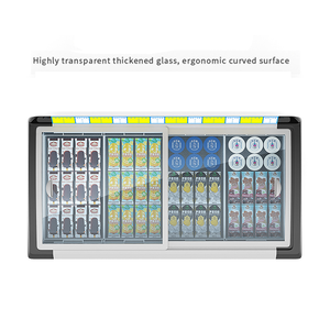 Congelador profundo curvado comercial para almacenamiento de helados, refrigerador pequeño con puerta de vidrio - Product Image 4