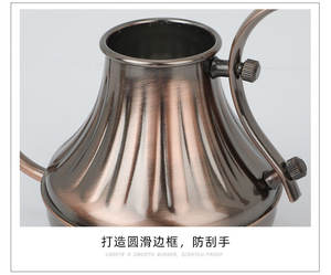 420ML di rame turco greco-arabico caffettiera versare sopra la caffettiera di rame turco in acciaio inossidabile 304 caffè gocciolatore in rame - Product Image 3