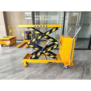 Điện thủy lực 4-bánh xe nâng bảng Xe đẩy Điều kiện Mới cắt kéo nâng cơ chế động cơ 300kg thép hàng hóa nhà hàng khách sạn - Product Image 2