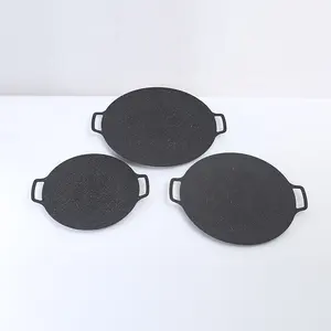 Padella per griglia in acciaio al carbonio da 2mm di design coreano in 25cm 30cm 36cm 41cm tra cui scegliere