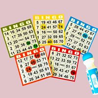 Marqueurs de bingo multicolores personnalisés de 88 ml (3 oz) à base d'eau avec film rétractable pour la peinture, ensemble promotionnel