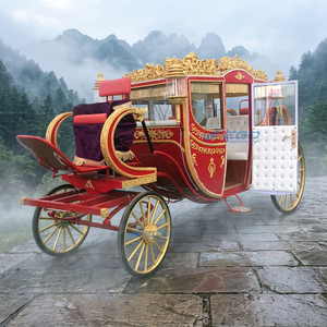 Carruaje Eléctrico de Lujo de Alta Calidad 2026, Estilo Clásico Retro Rojo, para Bodas y Paseos Turísticos - Product Image 1