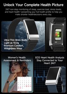 Bracelet intelligent E900 pour femmes avec suivi des menstruations, analyse de la santé cardiaque ECG et surveillance de l'oxygène sanguin - Product Image 5