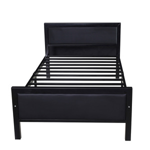 Commercio all'ingrosso Ultimi disegni design moderno mobili Per La Casa <span class=keywords><strong>in</strong></span> <span class=keywords><strong>ferro</strong></span> singolo letto di base per la camera da letto di schiuma PU <span class=keywords><strong>testiera</strong></span> - Product Image 1