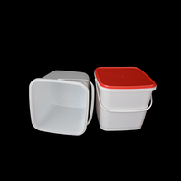 Vente d'usine personnalisable 1l/2l/3l/4l/5l/6l/7l/8l/9l/10l/15l/20l seau en plastique de haute qualité pour usage industriel