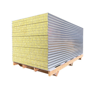 Panneaux sandwich avec âme en laine de roche, acier galvanisé, résistants au feu, matériaux de construction de maisons préfabriquées, design industriel - Product Image 2
