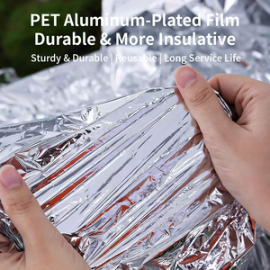 Manta <span class=keywords><strong>de</strong></span> Emergencia <span class=keywords><strong>de</strong></span> Aluminio, Resistente al Calor, Impermeable, con Aislamiento Térmico, Certificación CE, Hipoalergénica, para Dormir - Product Image 4