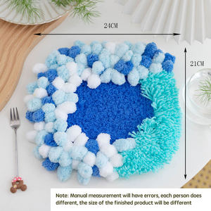 Kit de Ganchillo 3D DIY 2025: Diseño de Musgo para Posavasos y Alfombrillas, Kit de Ganchillo para Adultos y Niños, Kit de Iniciación de Punch Needle - Product Image 5