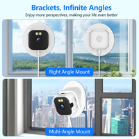 Caméra WiFi HD 3MP à Fixation Murale, Alimentation par Prise, Vision Nocturne Couleur, Audio Bidirectionnel, Détection de Mouvement, Caméra de Sécurité Intérieure pour la Maison