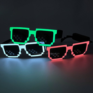 Rave – lunettes lumineuses à LED pour soirée, Costume créatif et coloré en mosaïque El, pour discothèque, Bar et discothèque - Product Image 4
