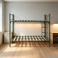 Lits superposés modernes en métal pour adultes, taille personnalisée, double sur grand lit, assemblage facile, revêtement thermolaqué, pour appartement et école