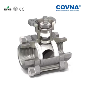 วาล์วควบคุมบอลวาล์วแบบมอเตอร์ลดราคา COVNA วาล์วบอลวาล์วไฟฟ้าแบบสามชิ้นทำจากสแตนเลสพร้อมเกลียว - Product Image 5