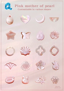 Gema suelta natural de nácar rosa personalizada, proveedor de gemas premium, diseño personalizado, gema de alta calidad con reverso plano - Product Image 4