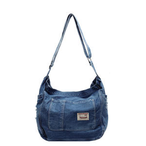 <span class=keywords><strong>Borsa</strong></span> elegante in Denim da donna Casual <span class=keywords><strong>e</strong></span> Versatile <span class=keywords><strong>borsa</strong></span> alla moda blu a tracolla in <span class=keywords><strong>jeans</strong></span> - Product Image 2