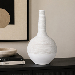 Custom Handmade White <b>Ceramic</b> Vase Modern Textured <b>Ceramic</b> Flower Vase Home Art Decor Table Centerpiece Wholesale OEMODM Factory - Product Image 4