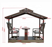Nouvelle chaise à bascule de luxe moderne pour l'extérieur, imperméable, 4 places, avec moustiquaire, structure en aluminium, pour jardin et hôtel