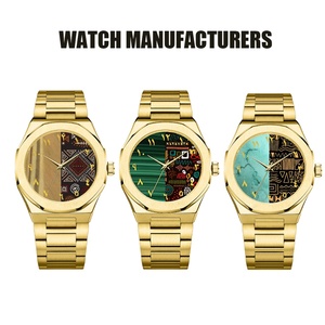 Montre pour homme de luxe personnalisée avec votre logo de marque privée, chiffres arabes, quartz, mode, affaires, antique, boîtier en acier inoxydable 316L, verre - Product Image 6