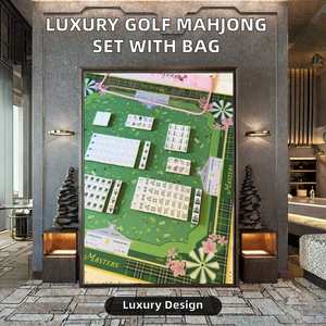 Luxury Portable <b>Golf</b> Masters American Mahjong Tiles HaloOne 160 Pcs Engraved Acrylic Mahjong Set with Designer Bag Non-slip <b>Mat</b> - Product Image 2