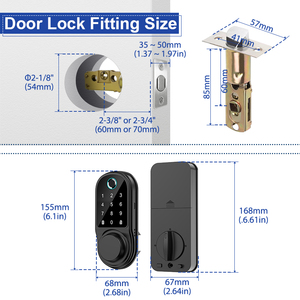Automatic Locking <strong>with</strong> Fingerprint <strong>Keypad</strong> <strong>Lock</strong> Office Apartment Interior Smart Door Deadbolt Smart <strong>Locks</strong> - Product Image 5
