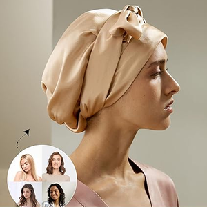 QINGYAN Nouveau Bonnet de Soin Capillaire à Long Ruban, Double Couche, pour la Protection des <span class=keywords><strong>Cheveux</strong></span> à Domicile - Product Image 4