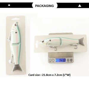 Nouvel Arrivage <span class=keywords><strong>Leurre</strong></span> de Pêche 17,8 cm 62g 2 Sections, Type Glide <span class=keywords><strong>Bait</strong></span> avec Queue Souple, Wobbler Dur, Sonnette et Mouvement Coulissant - Product Image 5