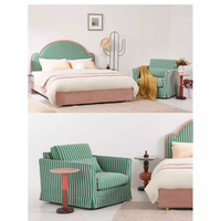 Fauteuil de salon moderne pivotant et serein, design luxueux, écologique, meubles Qualihome, matériau en panneau de bois