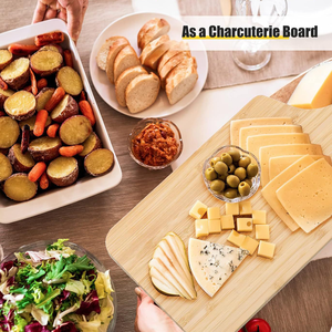 Grandes planches à découper <span class=keywords><strong>en</strong></span> bambou Double face portables chaudes équipement de <span class=keywords><strong>cuisine</strong></span> personnalisé poignées personnalisées pour la viande légumes hacher - Product Image 3