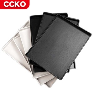 Hotel Restaurant Cafe Shop Bar Decorative Non Slip <strong>Plastic</strong> Tea Fruit <strong>Dessert</strong> Buffet Food Service <strong>Tray</strong> Melamine Serving <strong>Trays</strong> Set - Product Image 1