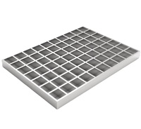 Grille de sol extérieure en acier durable avec tôle galvanisée pour système de drainage d'entrepôt et d'atelier - Résistante à l'eau et au feu