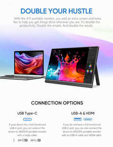 18.5 <span class=keywords><strong>inch</strong></span> màn hình di động cho máy tính xách tay Màn hình kép touch120hz Ultra Slim Desgin xem rộng di động có thể gập lại màn hình kép - Product Image 3