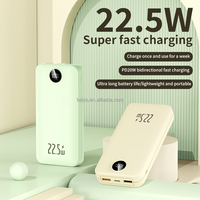 Dernier modèle de batterie externe à charge ultra-rapide 22,5 W avec sortie Type C, affichage numérique, capacité réelle de 10000 mAh