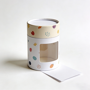 Visual <b>Window</b> Paper Tube, Eco Friendly Transparent <b>Window</b> Paper Cylinder for Tea Food Cosmetic Gift Packaging - Product Image 5