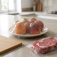 Film de plafond extensible transparent super clair à usage commercial, multi-usages, flexible, en PVC, s'adapte aux bols, assiettes et plateaux alimentaires