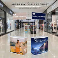 Table promotionnelle pliable en plastique personnalisée, légère et écologique, avec impression numérique pour salon professionnel et publicité