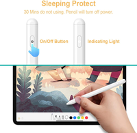 Stylet universel intelligent de 2e génération à écran tactile capacitif actif, en métal, pour dessin, pointe fine de précision, avec fonction d'inclinaison