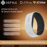 Pulsera Inteligente JCVital V4 SDK APL OEM ODM con Monitor de Salud y Datos de Sueño, Rastreador de Salud y Entrenador de Recuperación