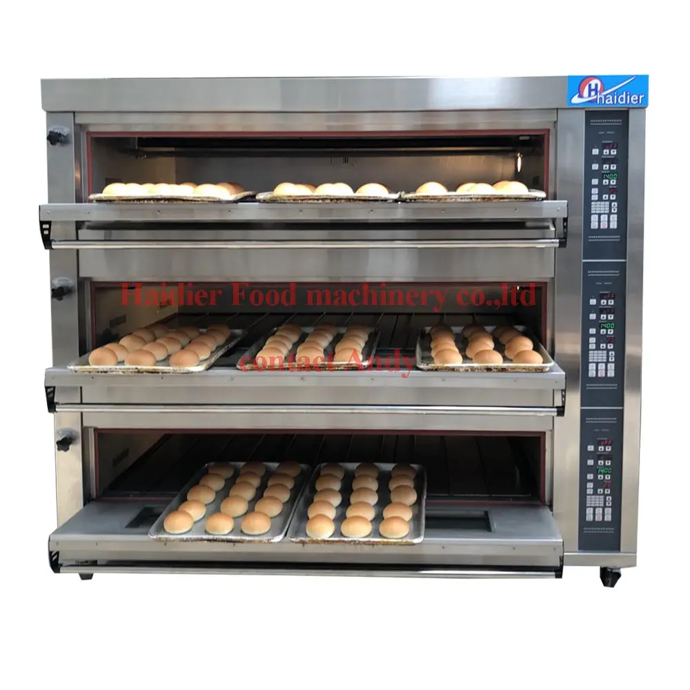 Коммерческая электрическая печь для пиццы, хлеба, промышленная хлебобулочная печь, 4 колода, 12 16 лотков, газовые духовки