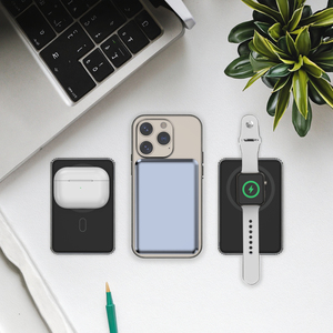 Sạc dự phòng không dây đa năng 3 trong 1, 5000mAh, siêu mỏng, tích hợp nam châm, dùng cho điện thoại, đồng hồ thông minh và tai nghe - Product Image 2