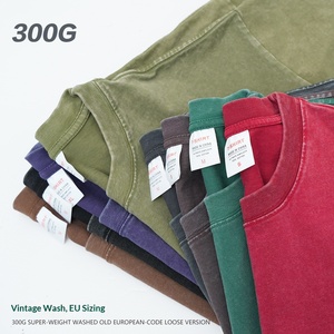 Camiseta Personalizada de Algodón 100% Pesado para Hombre, Talla Grande, Impresión DTG, Logotipo, Lavado Ácido, Estilo Vintage - Product Image 2