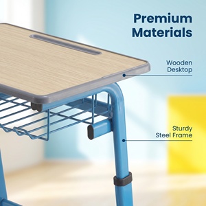 Chaise <span class=keywords><strong>d</strong></span>'école légère à hauteur réglable pour salles de classe universitaires, ensemble de chaises et de tables pour écoles - Product Image 2